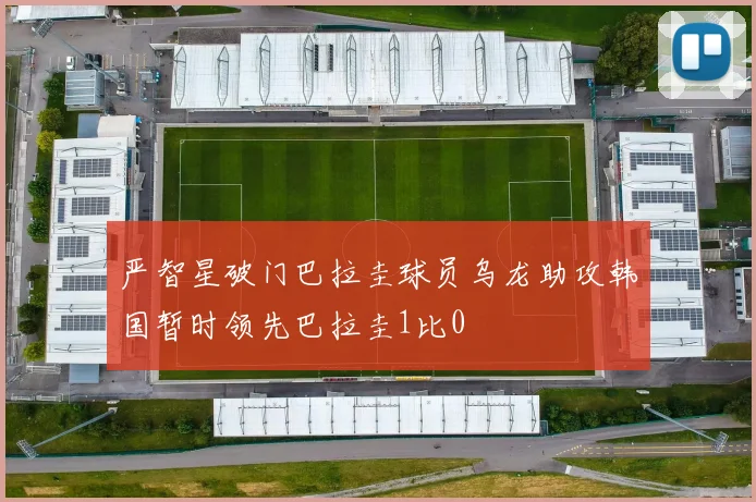 严智星破门巴拉圭球员乌龙助攻韩国暂时领先巴拉圭1比0